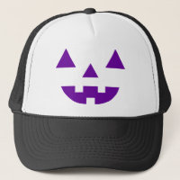Halloween Jack O Lantern Pumpkin Face Purple