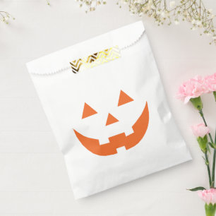 Halloween Jack o lantern pumpkin face treat Favour Bag