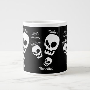 Halloween jack-o-lantern pumpkin family Name Large Coffee Mug