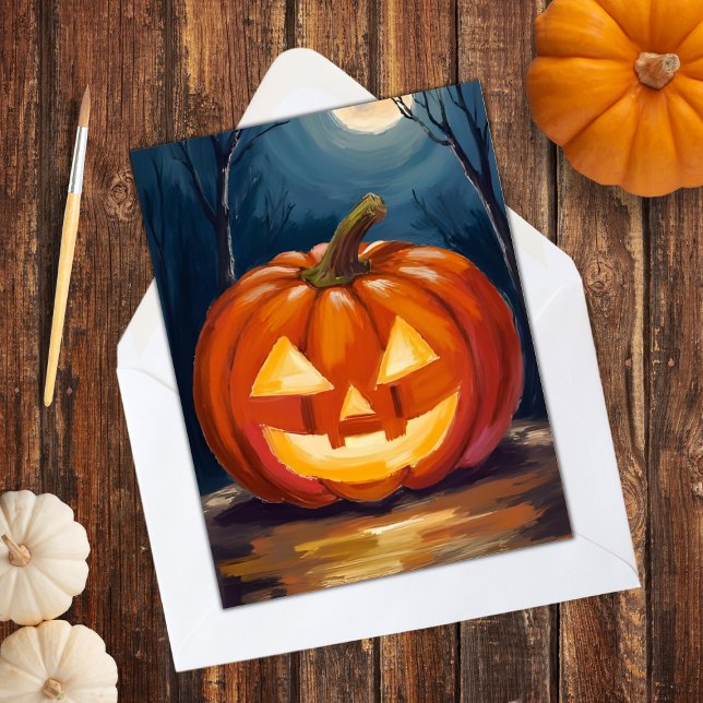Halloween Jack-O-Lantern Pumpkin Holiday Card (Creator Uploaded)