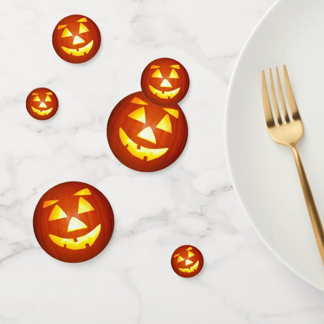 Halloween Jack o Lantern Pumpkin T-Shirt Confetti (Group)