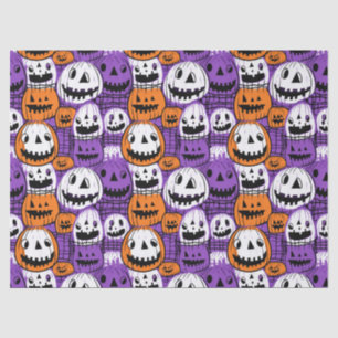 Halloween Jack-O’-Lantern - Purple, Orange, White Tissue Paper