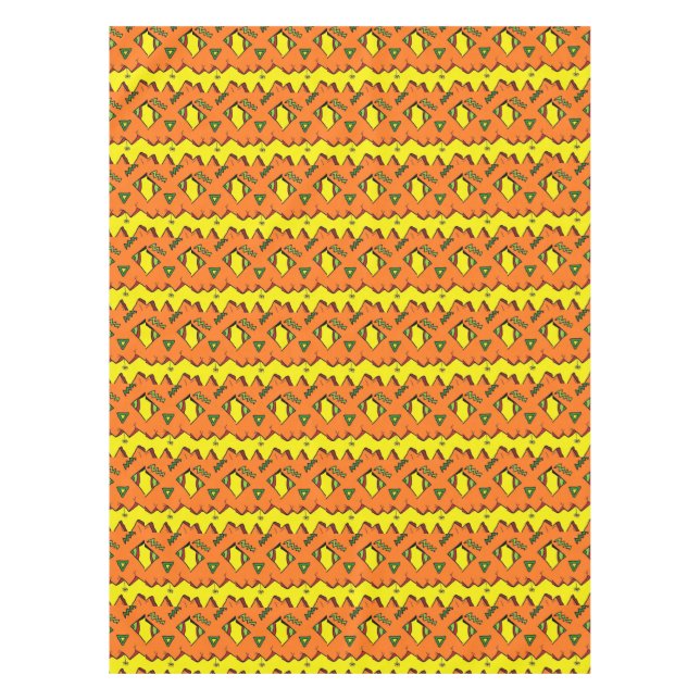 Halloween Jack-O-Lantern & Spider Tablecloth (Front)
