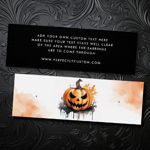 Halloween Jack-o-lantern stud earring display card