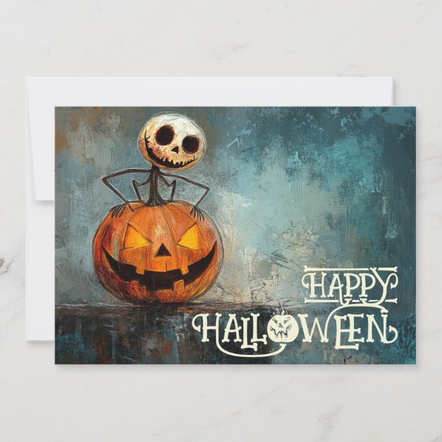 Halloween Jack-O’-Laugh Lantern Invitation (Front)
