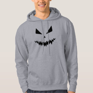 Halloween Jack O'Lantern pumpkin black evil face Hoodie