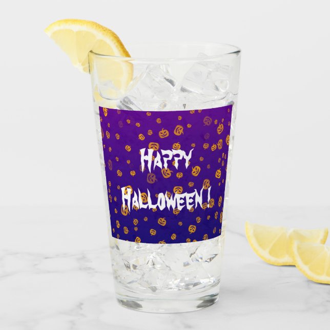 Halloween Jack Pumpkins Glass (Front Ice)