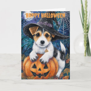Halloween Jack Russell Dog Holiday Card