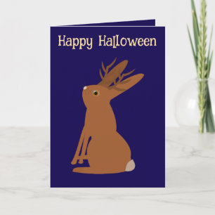 Halloween Jackalope Trick or Treat  Custom Card