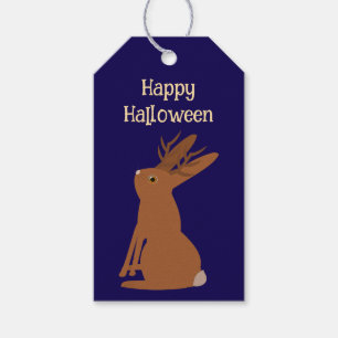 Halloween Jackalope Trick or Treat Custom Gift Tags
