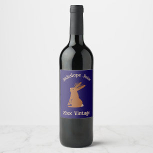 Halloween Jackalope Trick or Treat Custom Wine Label