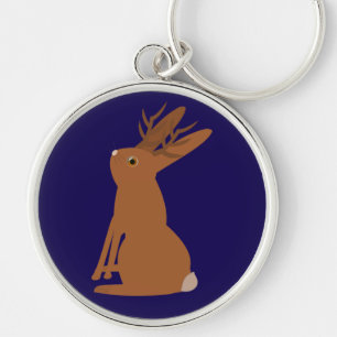 Halloween Jackalope Trick or Treat Key Ring
