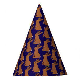 Halloween Jackalope Trick or Treat Patterned Party Hat