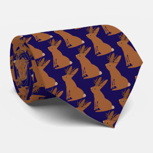 Halloween Jackalope Trick or Treat Patterned Tie