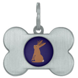 Halloween Jackalope Trick or Treat Pet ID Tag