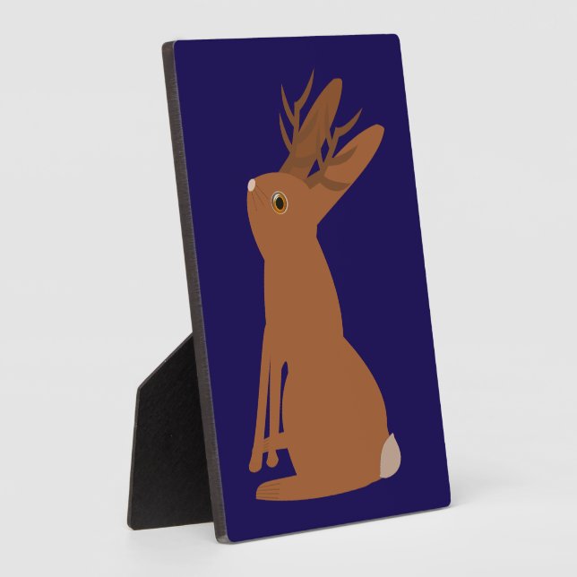 Halloween Jackalope Trick or Treat Plaque (Side)