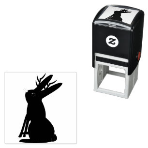 Halloween Jackalope Trick or Treat Self-inking Stamp