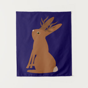 Halloween Jackalope Trick or Treat Tapestry