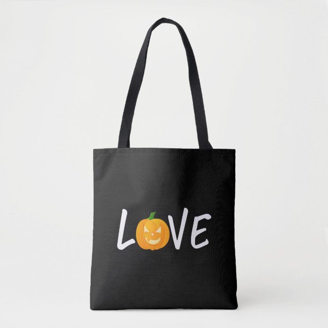 Halloween Jackolantern Love Halloween Tote Bag (Front)