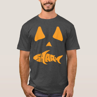 Halloween Jackolantern Shark Lover Funny Spooky Fa T-Shirt