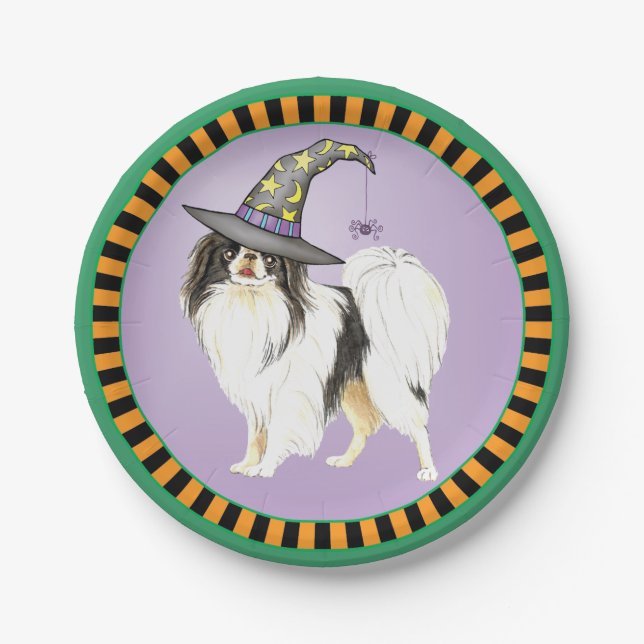 Halloween Japanese Chin Paper Plate (Front)