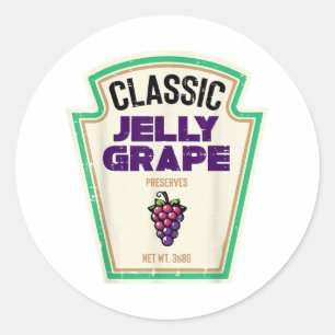 Halloween Jelly Grape Funny Food Group Costume Men Classic Round Sticker
