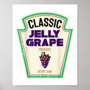 Halloween Jelly Grape Funny Food Group Costume Men Poster