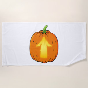 Halloween Jesus Design with Jesus Pumpkin Beach Towel