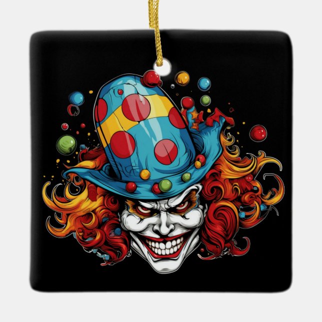 Halloween/Joker Ceramic Ornament (Front)