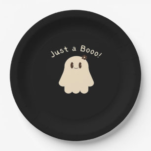 Halloween Just A Boo - Cute Boo - Trick Or Treat Paper Plate