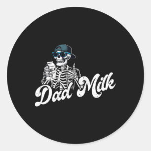Halloween Just A Dad Who Always Came Ck Skeleton D Classic Round Sticker