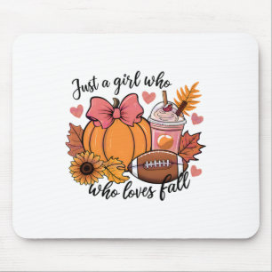 Halloween Just A Girl Who Loves Fall Pumpkin Spice Mouse Pad
