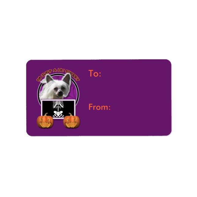 Halloween - Just a Lil Spooky - Chinese Crested Label (Front)