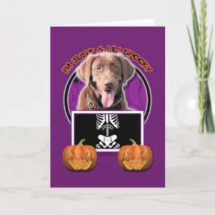 Halloween - Just a Lil Spooky - Labrador Chocolate Card