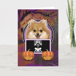 Halloween - Just a Lil Spooky - Pomeranian Card