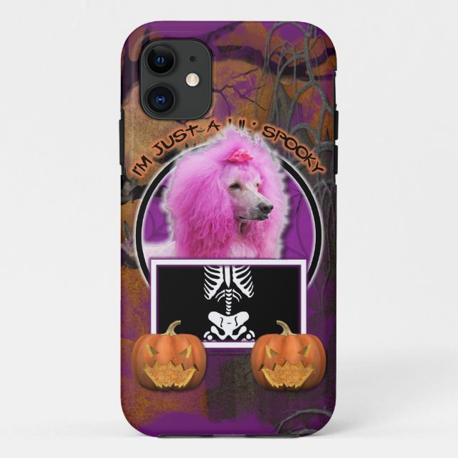 Halloween - Just a Lil Spooky - Poodle - Pink Case-Mate iPhone Case (Back)