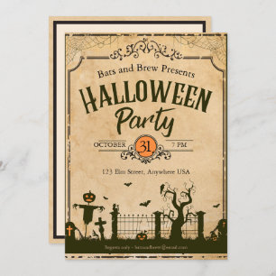 Halloween Just a Little Spooky Party Invitation