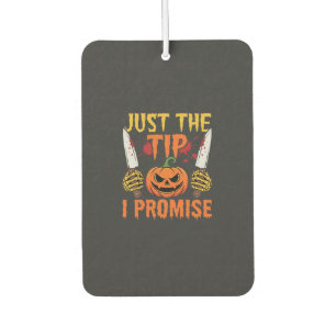 Halloween Just The Tip Pumpkin Knife Graphic Car Air Freshener