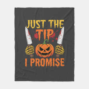 Halloween Just The Tip Pumpkin Knife Graphic Fleece Blanket