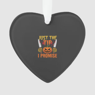 Halloween Just The Tip Pumpkin Knife Graphic Ornament