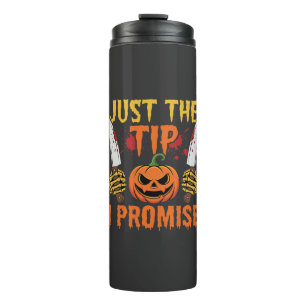 Halloween Just The Tip Pumpkin Knife Graphic Thermal Tumbler
