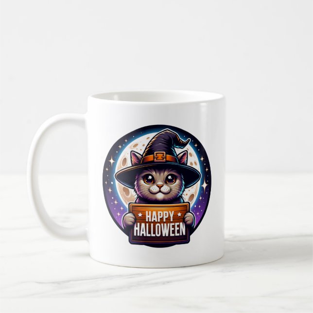Halloween Kat Coffee Mug (Left)