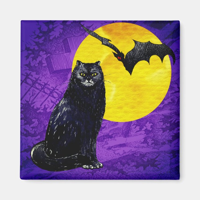 Halloween Katze Magnet (Front)