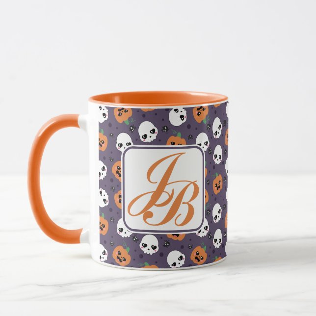 Halloween Kawaii Pattern Mug (Left)