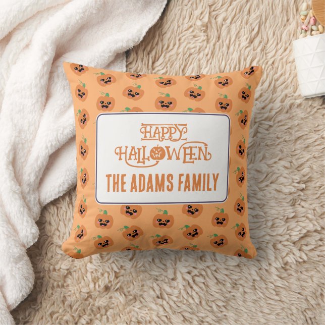 Halloween Kawaii Pumpkins Pattern Cushion (Blanket)