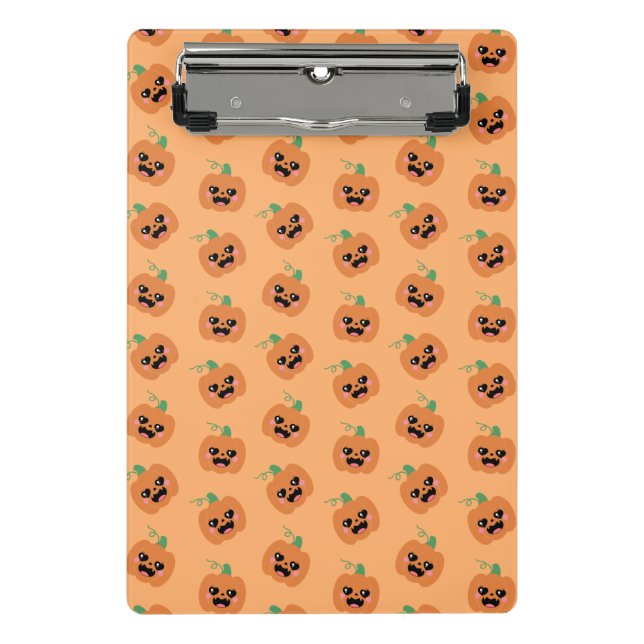 Halloween Kawaii Pumpkins Pattern Mini Clipboard (Front)