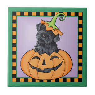 Halloween Kerry Blue Terrier Ceramic Tile