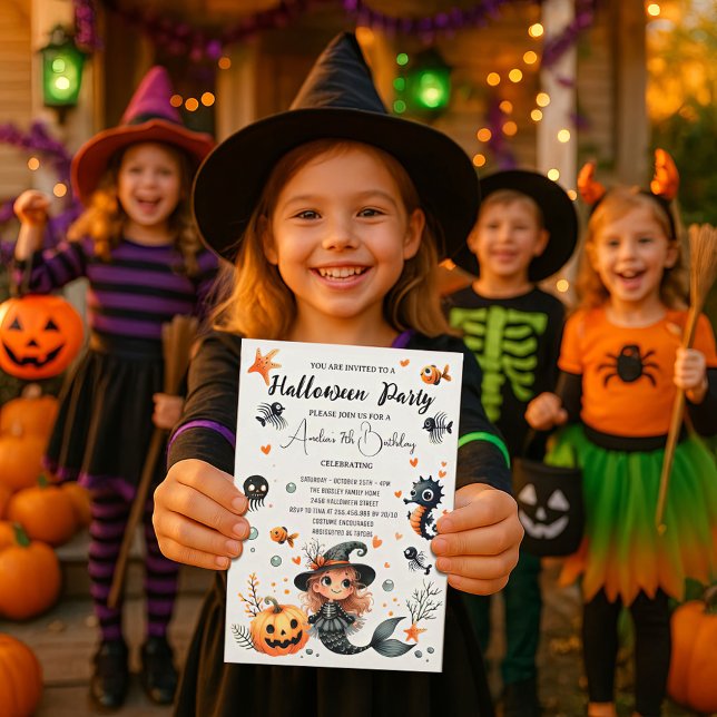 Halloween kid Birthday Party adorable boo one cute Invitation (Creator Uploaded)