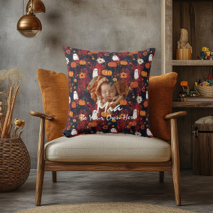 Halloween Kid´s Pillow: Photo Custom Name & Quote Cushion