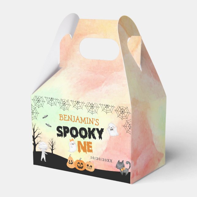Halloween Kids Costume 1st Birthday Party Favour Box (Front Side)